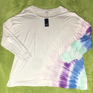 NWT Crown & Ivy Tie Dye Long Sleeve Shirt Women's 2X